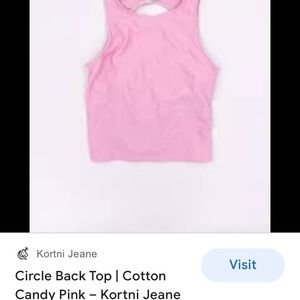 Kortni Jeane circle back swim top cotton candy pink size small